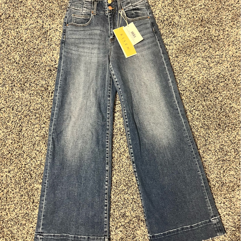 Risen Los Angeles Jeans- The Rachel High-Rise Wide-leg Jeans